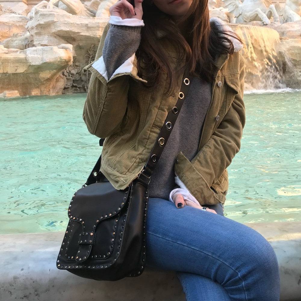 Rebecca minkoff midnighter cross body top handle bag with grommet detail - Picture 2 of 10